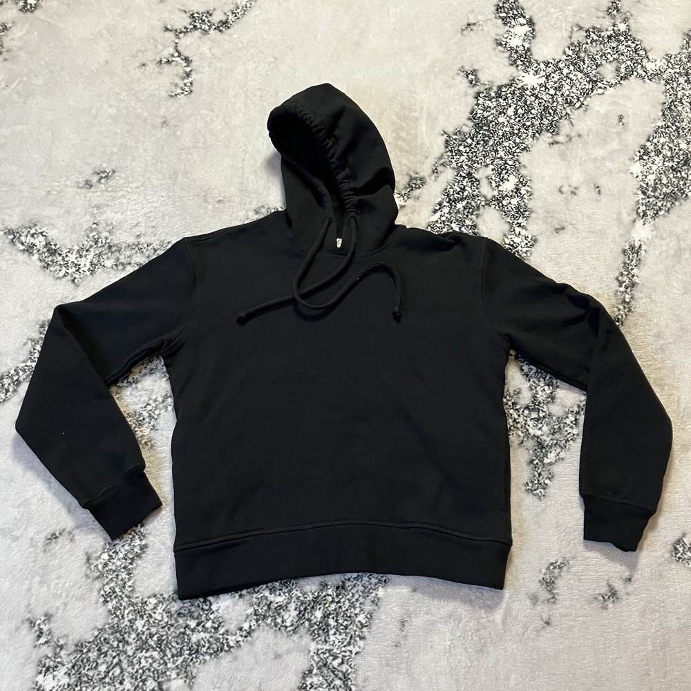 Socialite Sweatshirt Womens Size XS Black Hooded Pullover‎ Crop Basic Minimalist
